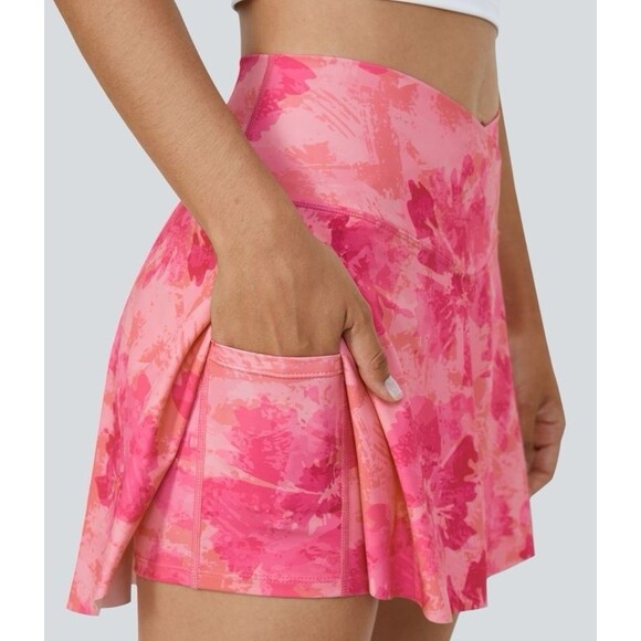 Halara Medium Everyday Crossover Side Pocket 2-in-1 Tennis Skirt Hot Pink NWT - Picture 3 of 11